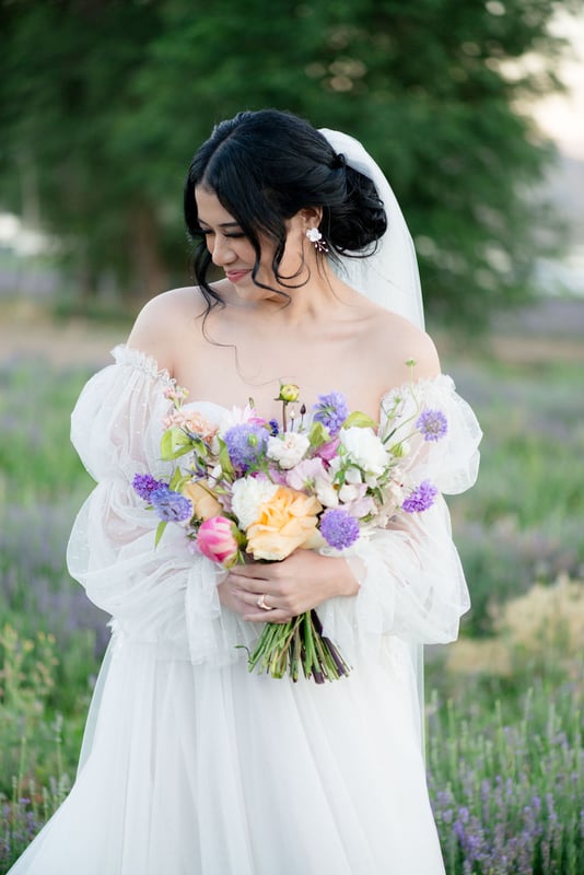 Lavender Fields Wedding | Romantic Wedding | Bride and Groom Formals